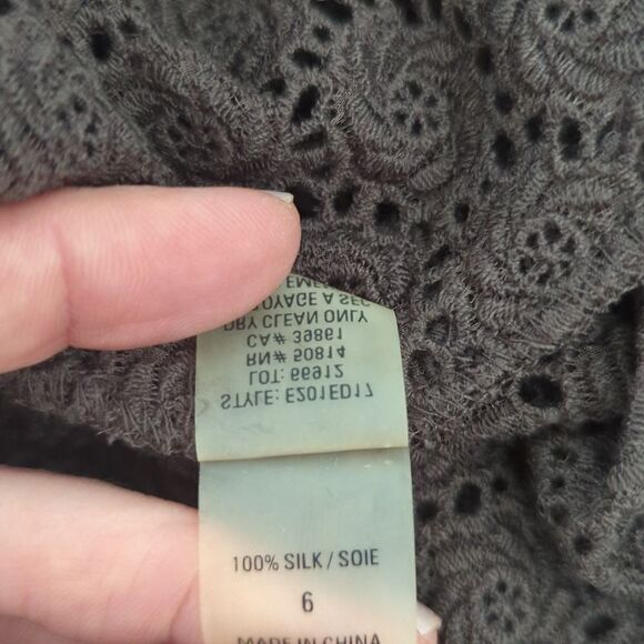 Elie Tahari Crochet Mini Dress Embroidered Small - Picture 5 of 11